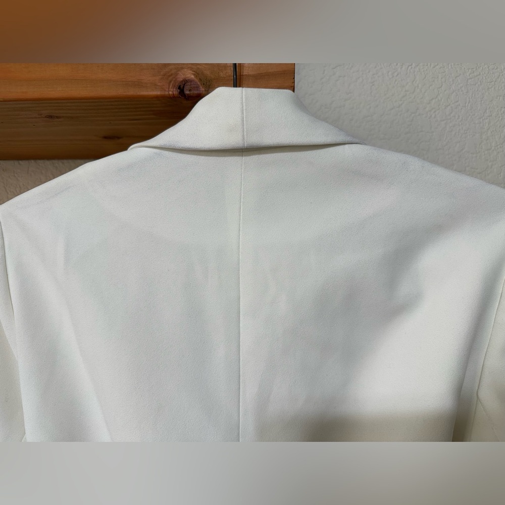 Alice + Olivia Wheaton Shawl Colllar Wrap Blazer in Off White - Picture 10 of 16